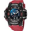 WeaShaemgLi Orologio sportivo da uomo con quadrante grande, militare, S-Shock, impermeabile, retroilluminazione, sveglia, cronometro Caratteristiche: robusto orologio da polso per allenamento, escursionismo e