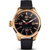 chotovelli Orologio Uomo Pilot Acciaio Impermeabile Cinturino in Pelle (5200-4)