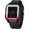 Forrader Orologio digitale quadrato, orologio militare da uomo, impermeabile fino a 5 atm, orologio sportivo per attività all'aria aperta, con luce/sveglia/data/doppio orario/conto alla rovescia,