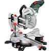 metabo Sega KGSV 254 MC - 1450 W, lama per sega da 254 mm, con funzione di trazione, linea di taglio LED, velocità variabile, inclinabile su entrambi i lati, compatta, taglio preciso, aspirazione