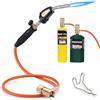 TAUSOM Testa della torcia a propano, torcia a gas Mapp con tubo da 3,6 piedi e regolazione del flusso, saldatura saldata, barbecue, torcia del carburante di Propane Mapp Map Pro Gas