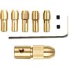 Ableholy Set di pinze per trapano elettrico da 7 pezzi con albero da 2 mm e pinze per punte da trapano da 0,5 1,0 1,5 2,5 3,0 mm per precisione per mini foratura