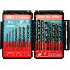 STROTON Set di punte metriche M42 8% cobalto per acciaio inossidabile e acciaio temprato (1-10 mm/21 pezzi)