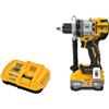 DEWALT 20 V MAX XR brushless, senza cavo, 1/2 pollici. Kit trapano a martello a 3 velocità con XR POWERPACK