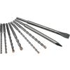 alpen 500008100 - Punta per trapano a percussione F4 forte, 2 taglienti, SDS-Plus, scalpello piatto e appuntito, set da 8 pezzi