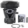 UYTGFO Adatto for Husqvarna 445 445E 450 450 for motosega Rancher Nikasil placcato #544119902 Kit fasce elastiche cilindro pistone da 42 mm