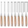 WJYLM Wood Chisel Wood Carving Chisel Set for Woodcarving, Carpentry, Trimming The Edges,Cutter Head Width - 6mm,10mm,14mm,18mm,22mm,26mm,30mm,38mm,8-Piece Set