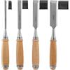 Generic Strumenti per la lavorazione del legno Set di 4 scalpelli for legno, scalpelli affilati for intaglio del legno in acciaio al cromo-vanadio, strumenti ergonomici for intaglio del legno for carpenteria