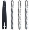 Generic Set Catena e Barra Guida 8 Pollici per Mini Motosega Elettrica, Accessorio Sega Elettrica da Potatura, Ricambio Utensile da Giardino(4pcs-set)