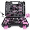 Amartisan Set di cacciaviti magnetici con custodia, 43 pezzi, include cacciavite a taglio, Phillips, esagonale, Pozidriv, Torx e set di cacciaviti di precisione, strumenti per smagnetizzatore (rosa)