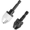 ZYWUOY Set di 2 mandrini per trapano a gambo esagonale senza chiave, convertitore a cambio rapido 0 3 6 5 mm e 0 3 3 6 mm, gambo esagonale da 1/4 di pollice per cacciaviti elettrici e utensili da trapano