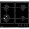 Kernau KGH 6464 Gun Metal, Piano cottura a gas, Black