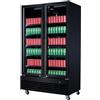 METRO Professional Frigo per bevande GSC2100BNC con 2 porte in vetro, 949L, nero, 3.7kWh/24h, 220-240V, illuminazione a LED, 10 ripiani regolabili, ideale per attività gastronomiche, bar e negozi