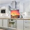 Cube Print and Display Old Oak Sunset - Vetro da cucina stampato Splashback (900 W x 750 h)