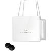 KKT KOLBE Cappa aspirante a isola 40 cm | Acciaio inox e vetro bianco | Comando SensorTouch | Illuminazione LED | 4 livelli di potenza | Ricircolo | BOX400W