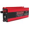 SHEHUALI Inverter, Convertitore di potenza inverter sinusoidale puro da 1000 W a 3000 W da CC a CA da 12 V a 220 V for auto(3000W)