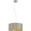 Eglo Textile ciondolo luce attorno MASERLO E27 in Talpa/ORO Ø 53 centimetri