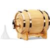 InGenious Mini decanter in legno a forma di barile di whisky, fusto in miniatura con supporto