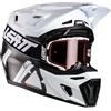 Leatt Casco Moto Cross KIT 9.5 - V26 Leatt Carbon Bianco
