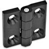 Ganter Normelemente GN 237.1-40-40-A - Cerniera in plastica, 40 x 40 mm, colore: Nero