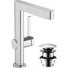 hansgrohe Finoris Miscelatore monocomando lavabo 230 con bocca erogazione girevole e push-open, cromo, 76060000