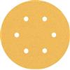 Bosch Professional 5x Carte Abrasive Expert C470 con 6 Fori per Legno Duro, Vernice su Legno, Ø 150 mm, Grana 100, Accessorio Levigatrice Rotoorbitale