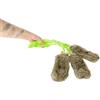 Dingo Waldemar Rutkowski DINGO Set: 3 x Giocattoli da Caccia in Pelliccia Sintetica - Teaser con Squittio, Manico Elastico 55 cm, per Agility, Addestramento del Cane, Corsa e Gioco, Verde (Z30028)
