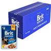 Brit Premium - Cibo Umido per Gatti Adulti, Tonno in Salsa, 24 x 85 g | Filetti di tonno in salsa cotti al vapore: comode bustine, facilmente digeribili, favoriscono l'idratazione, equilibrati