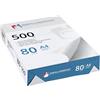 IMBALLAGGI 2000 - Risma Carta A4, 1 Pack da 500 Fogli per Tutte le Stampanti, 80 gr/mq - Ideale per Rifornimento Cancelleria Ufficio - Bianca