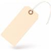 EZDOM Etichette di spedizione Manila di alta qualità con cordino attaccato, dimensioni #5 (12,1 x 6 cm), confezione da 200 pezzi, cartoncino resistente da 13 pt con occhiello in fibra rinforzata, etichette