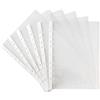 PUTOAHAO 100 Pezzi Buste Trasparenti Anelli A4,Cartelline Trasparenti A4 in PP (0.06mm,60 micron),11 Fori per 2/3/4 Anelli,Formato DINA4 (20-30 Fogli),Apertura Superiore,per Scuola/Ufficio/Casa (6C)