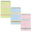 Pukka Pad Quaderno tascabile formato A7 pastello, confezione da 6 quaderni rilegati a doppia testa con 100 pagine, 50 fogli di carta a righe da 8 mm, 80 g/m², margini perforati e pagina dettagli