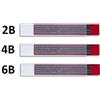 KOH-I-NOOR - Set di Mine in grafite per matita meccanica 2B, 4B, 6B, 2 mm di diametro, lunghezza: 120 mm (3x12 pezzi)