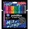STABILO pointMax - Fineliner Premium - Snooze One Edition - Astuccio da 15 - Colori assortiti