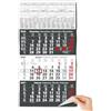 TOBJA Calendario da parete 2023, 3 mesi, grande, con datario, formato 56 x 30 cm, calendario da ufficio con vacanze e giorni festivi