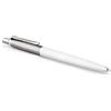 PARKER Jotter Original penna a sfera a scatto, colore bianco e acciaio, Linea M 1,0 millimetri, inchiostro blu.