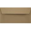 Netuno 25 buste lettera ecologiche formato americano DL 11 x 22 cm 100g buste lettera marroni taglio dritto con strip adesivo senza finestra buste corrispondenza carta riciclata