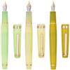 Ranvi 3 pezzi Jinhao 82 penna stilografica ciano, giallo e verde acrilico, pennino fine iridio con finiture in oro con set di convertitori