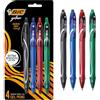 BIC Gel-ocity, penna gel retrattile ad asciugatura rapida, punta media (0,7 mm), colori assortiti, 4 pezzi