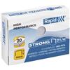 Rapid Strong 21/4 - Punti metallici zincati, confezione da 5
