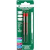 Monteverde - Recambio de gel para bolígrafos Parker sin capuchón (punta fina, 2 unidades), color rojo