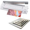 Olympia A350 - Plastificatrice 4 in 1 DIN A3 con taglierina a leva + arrotondamento degli angoli e 100 pellicole per plastificazione.