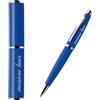 Top Tie penna a sfera meccanismo a rotazione penna e cappuccio personalizzati con incisione laser - messaggio auguri 0 - refil ricarica blu o nera (Blu 2)
