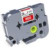 IDIK TZ455 TZe455 - Nastro adesivo per etichette bianco su rosso, compatibile con Brother P-Touch, 24 mm, 8 m