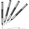 Monteverde Ricarica per penna roller USA (per Montblanc LeGrand), punta media, colore nero (confezione da 4)