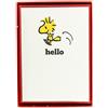 Graphique Happy Woodstock - Biglietti in scatola, 16 biglietti con messaggio di Hello Peanuts, con buste abbinate e scatola portaoggetti, 8,3 x 12,1 cm