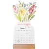 Zopoee Calendario Da Scrivania Fiori 2026 - Calendario Mensile Con Base In Legno | Accessorio Scrivania Agenda Decorativa | per Ufficio Scuola Casa Studio