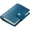 IOEUIWP Agenda ad anelli in pelle formato A8, mini quaderno con in argento da 15 mm, diario organizer retrò, blocco note per uomini, donne, scuola, ufficio e lavoro(Blue-A8)