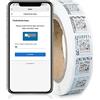 Elgbiaoxi 1 rotolo/1000 unità, 22 x 22 mm, etichetta anticontraffazione, autoadesiva, codice QR di sicurezza, ologramma 3D, con numero di serie unico (argento)