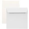 Printerland 100 Buste per Inviti Matrimonio 17x17 cm Eleganti Busta Bianca con Chiusura adesiva, Carta Premium Liscia Perfette per Partecipazioni Nozze Anniversari Eventi Speciali (100, 17x17 cm)